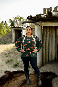 Ledger Bison Chiffon Blouse