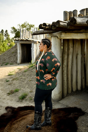 Ledger Bison Chiffon Blouse