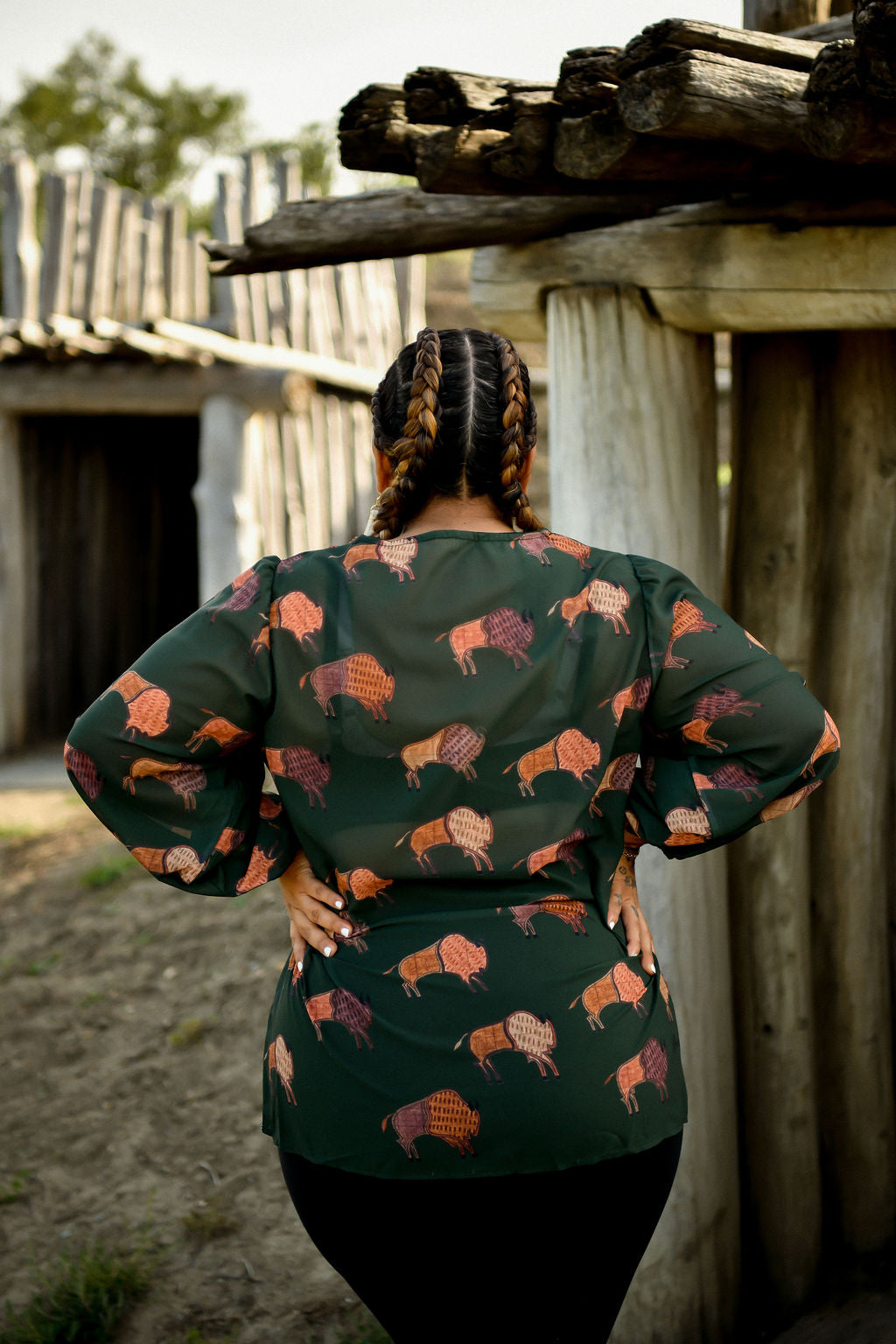 Ledger Bison Chiffon Blouse