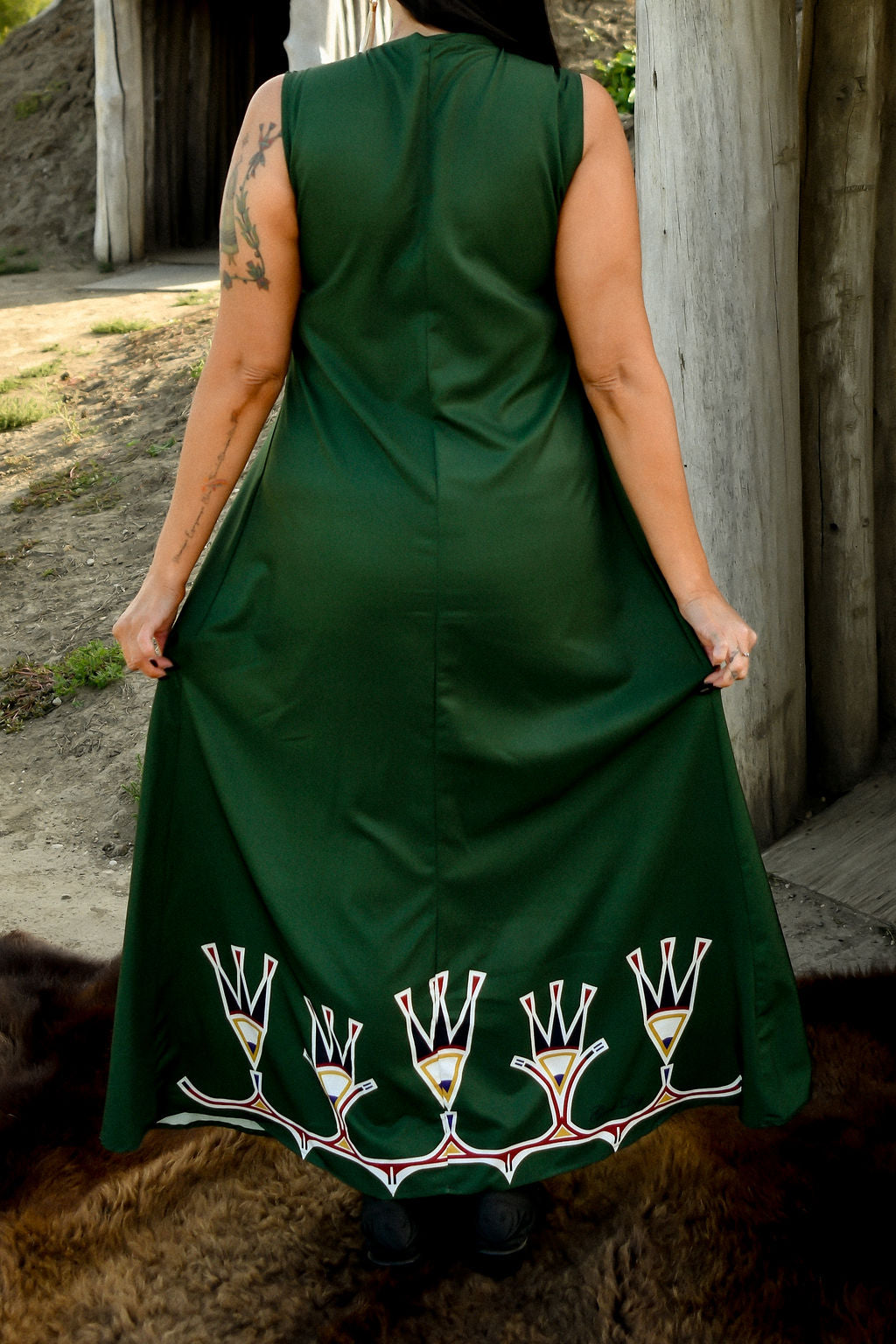 Feathers Midi Dress