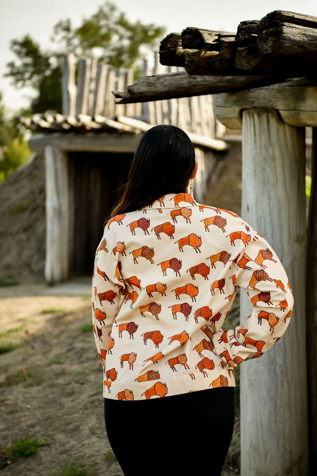 Ledger Bison Cotton Jacket - Tan
