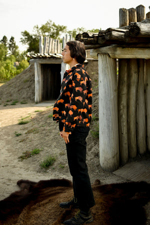 Ledger Bison Cotton Jacket - Black