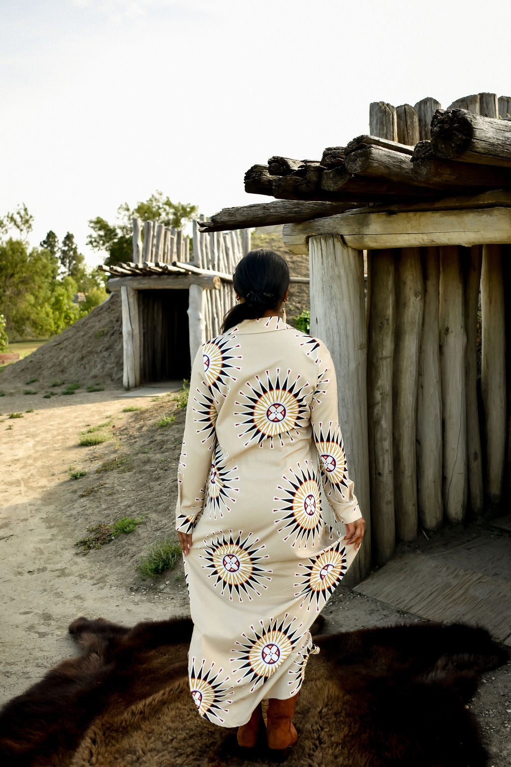 Feather Warbonnet Maxi Button Up