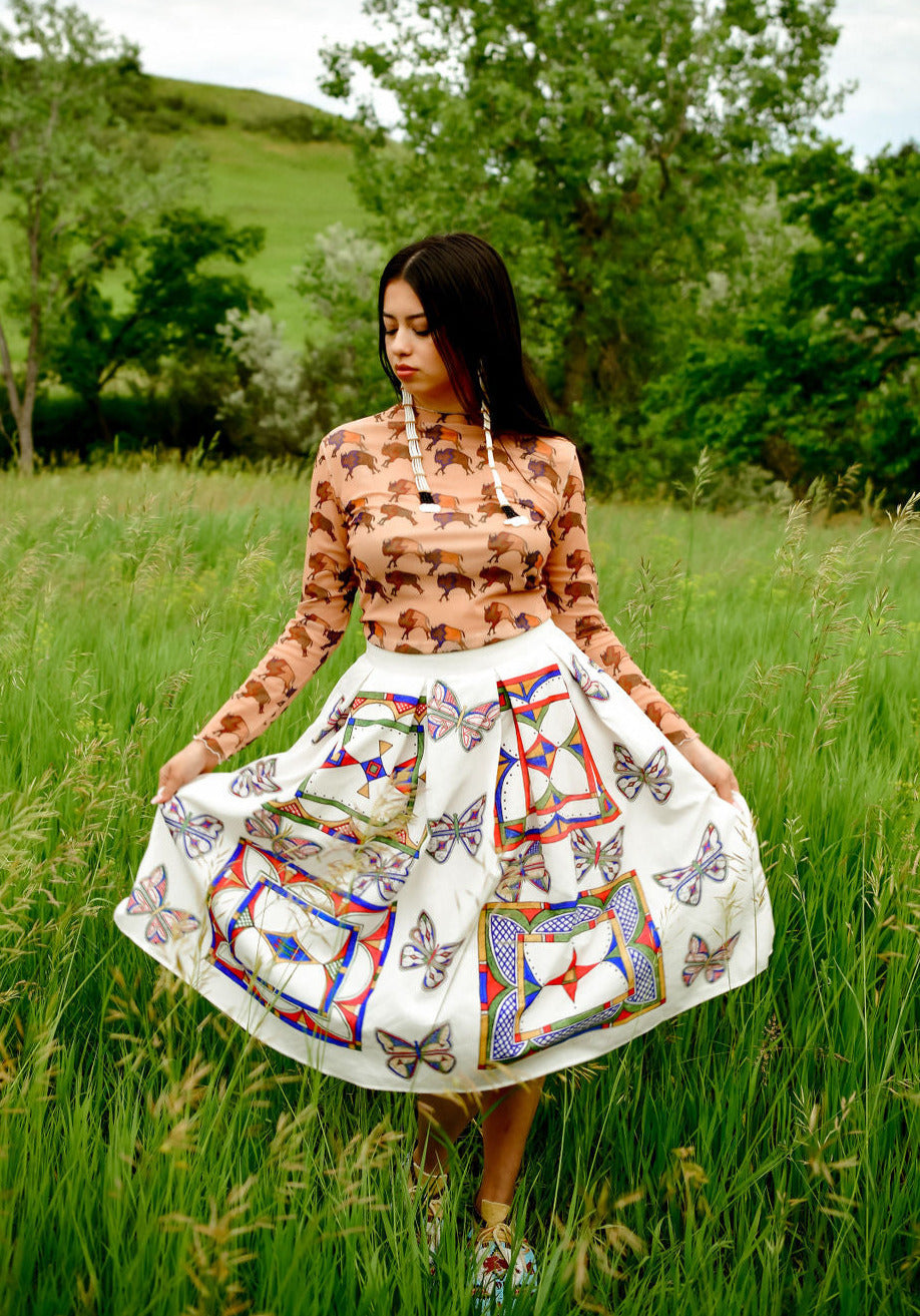 Parfleche Butterfly Midi Skirt