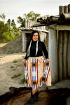 Geometric Arrowhead Midi Skirt