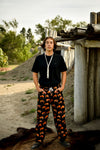 Ledger Bison Cotton Pants -Black