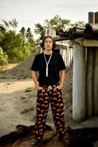 Ledger Bison Cotton Pants -Black
