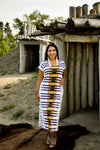 Geometric Design Maxi Dress