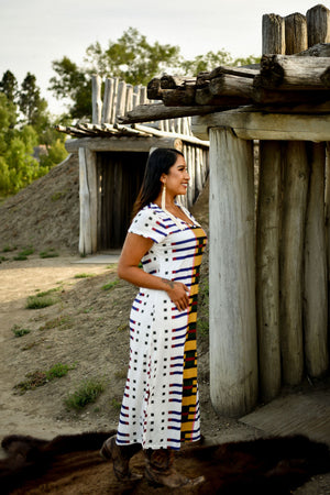 Geometric Design Maxi Dress