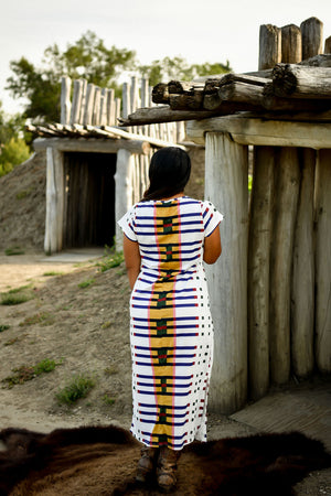 Geometric Design Maxi Dress
