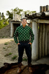 Feathers Cotton Button Up