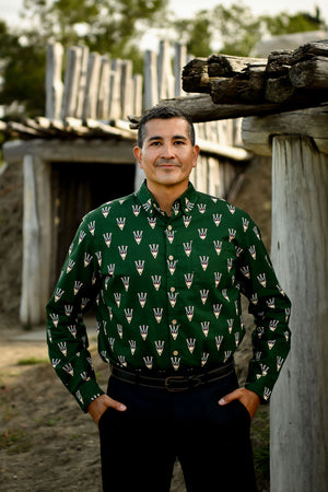 Feathers Cotton Button Up