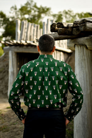 Feathers Cotton Button Up