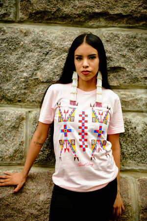 Geometric Design Tee - Pink