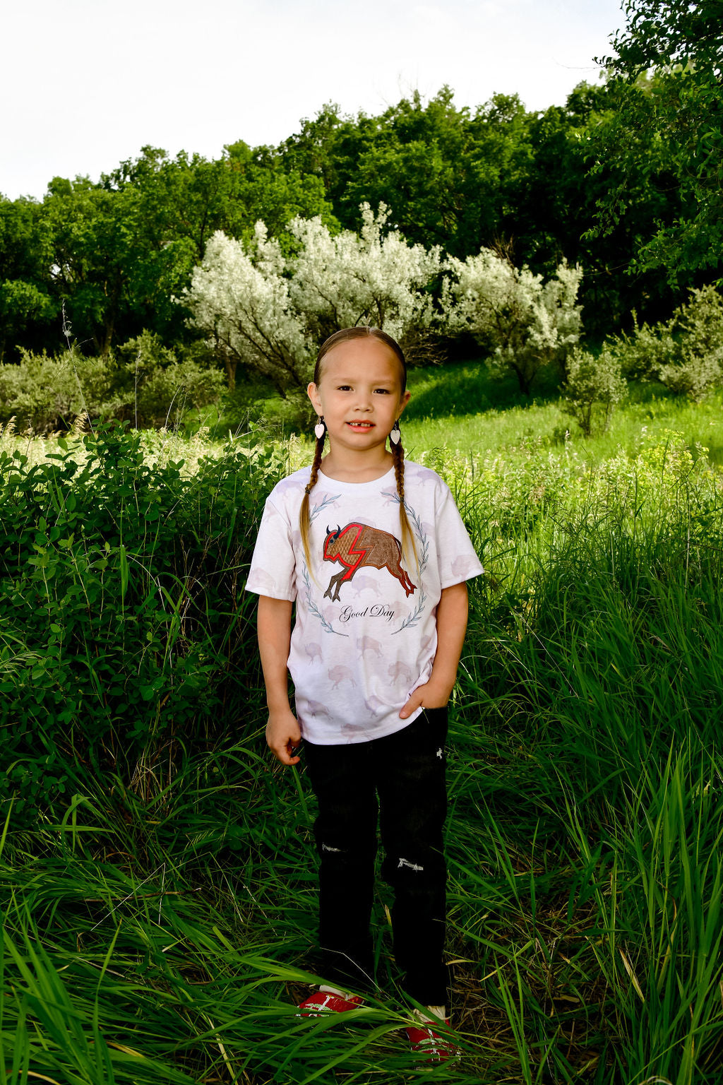 Bison Sage Tee - YOUTH