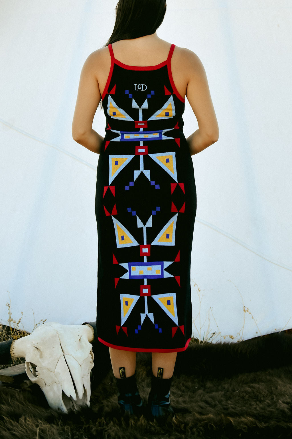 black dress with zulu beads Isiphika & Traditional Beads: A Zulu Fashion Guide