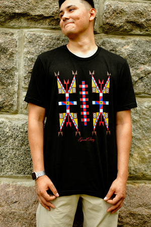 Geometric Design Tee - Black