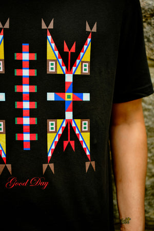 Geometric Design Tee - Black