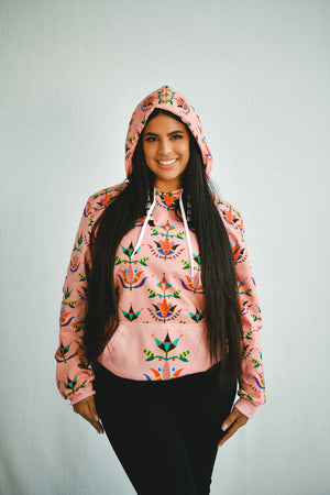 Beaded Floral Hoodie