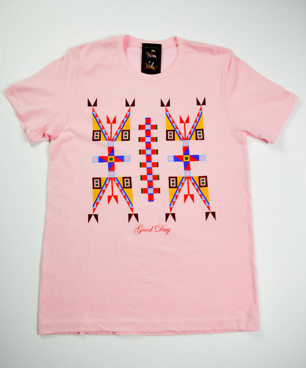 Geometric Design Tee - Pink