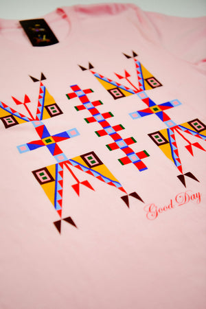 Geometric Design Tee - Pink