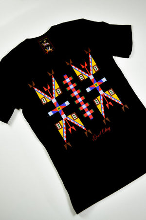 Geometric Design Tee - Black