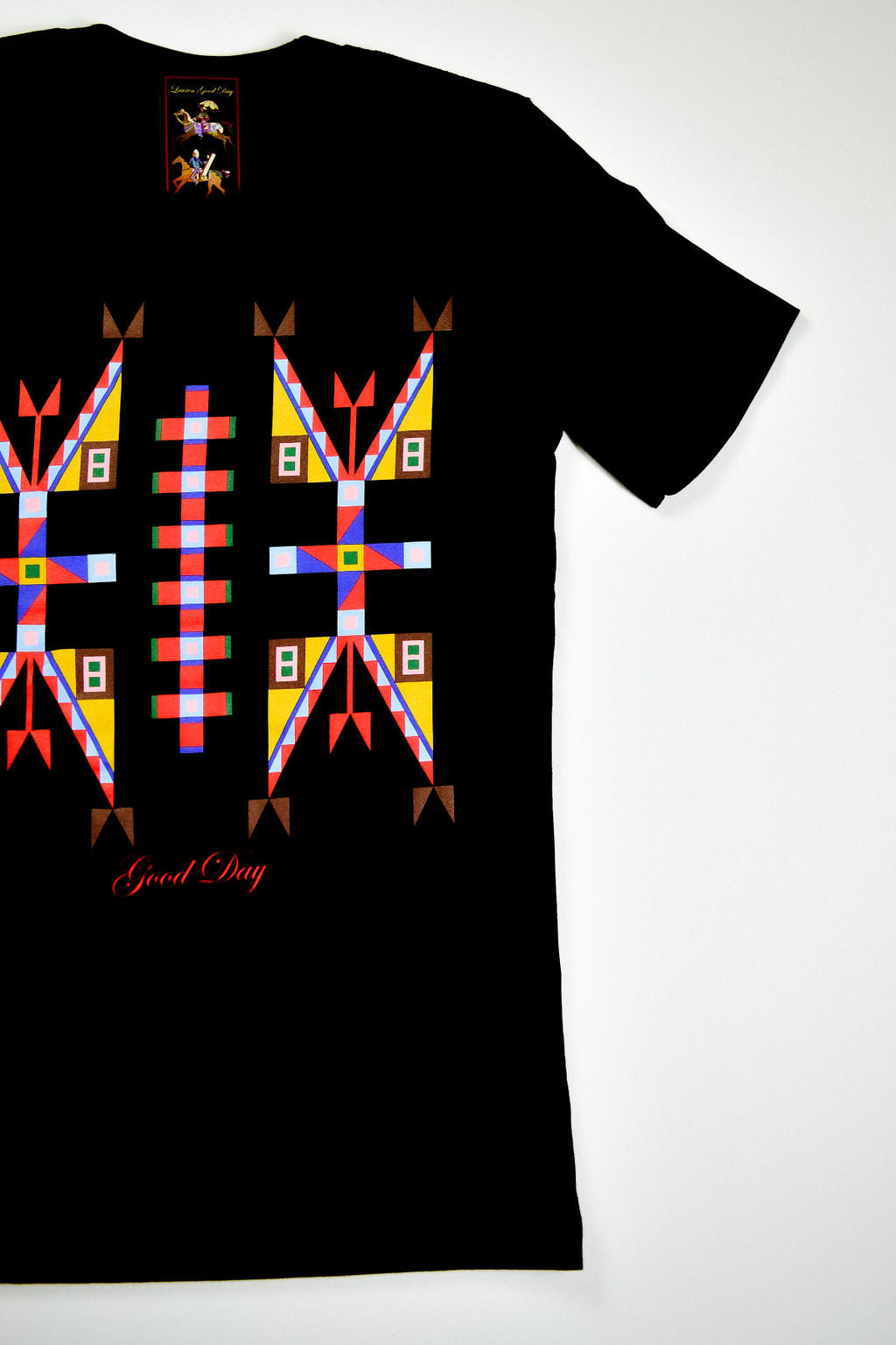 Geometric Design Tee - Black