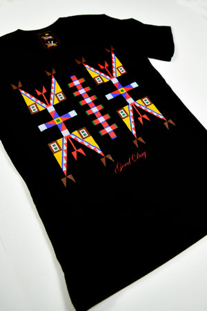 Geometric Design Tee - Black