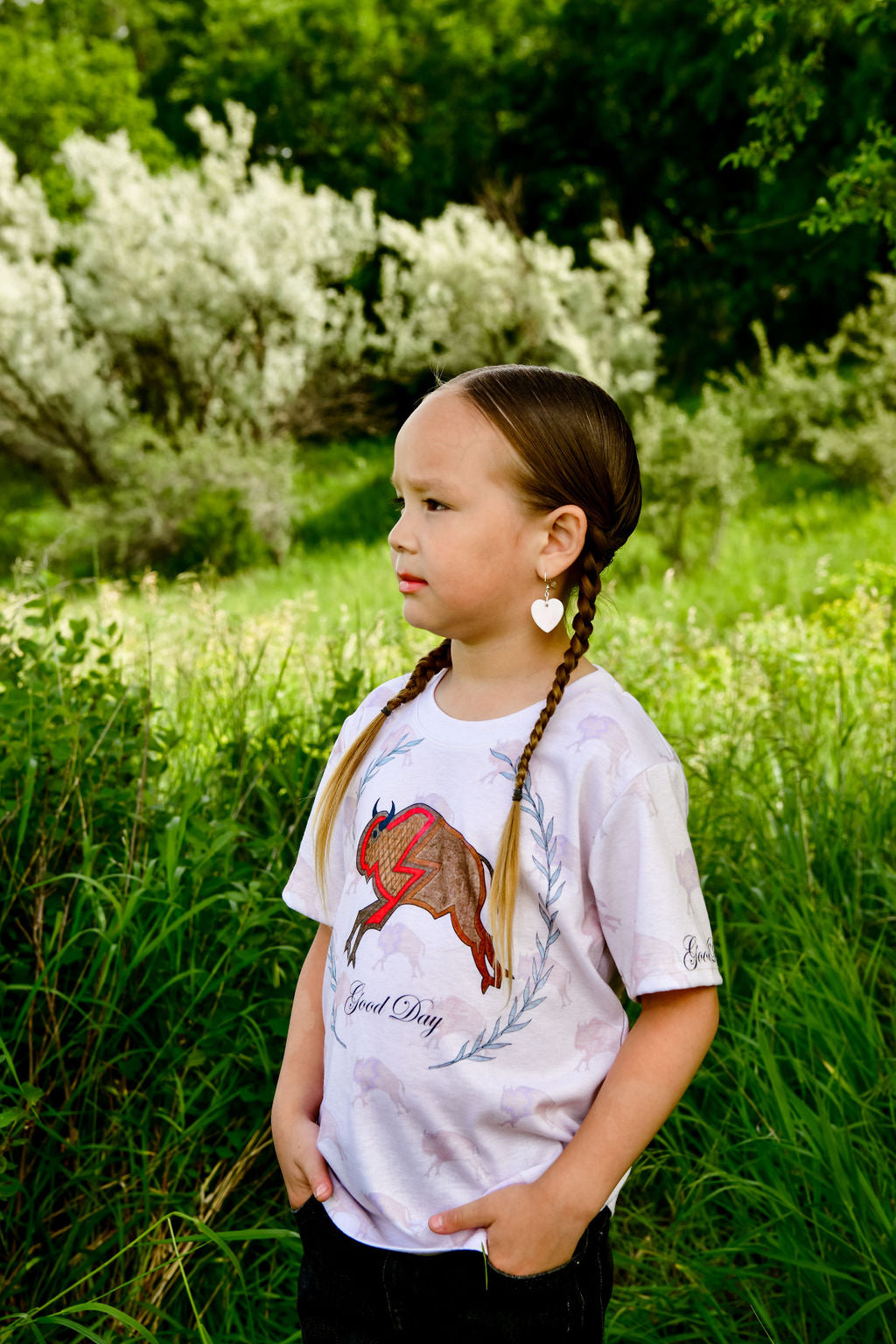 Bison Sage Tee - YOUTH