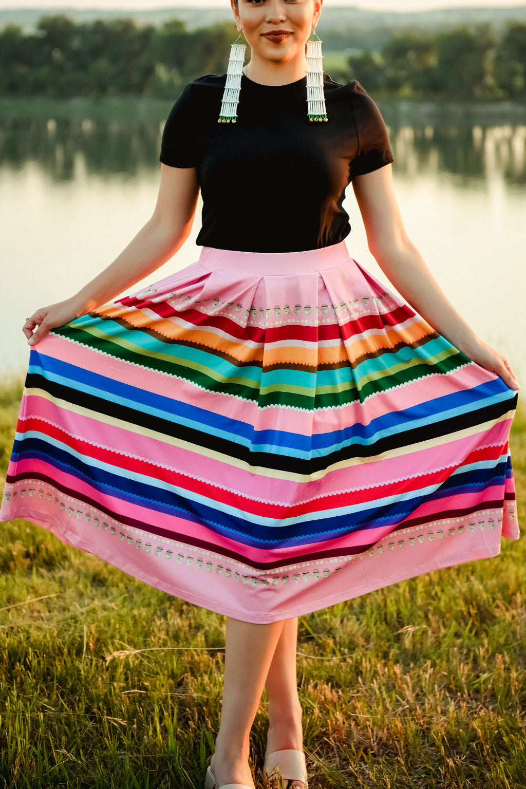 Ribbons Midi Skirt