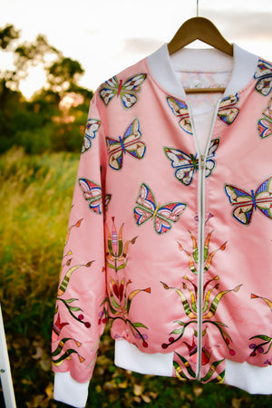 Butterfly Floral Bomber (Made to Order)