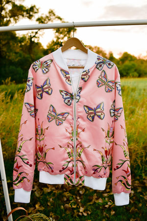 Butterfly Floral Bomber (Made to Order)