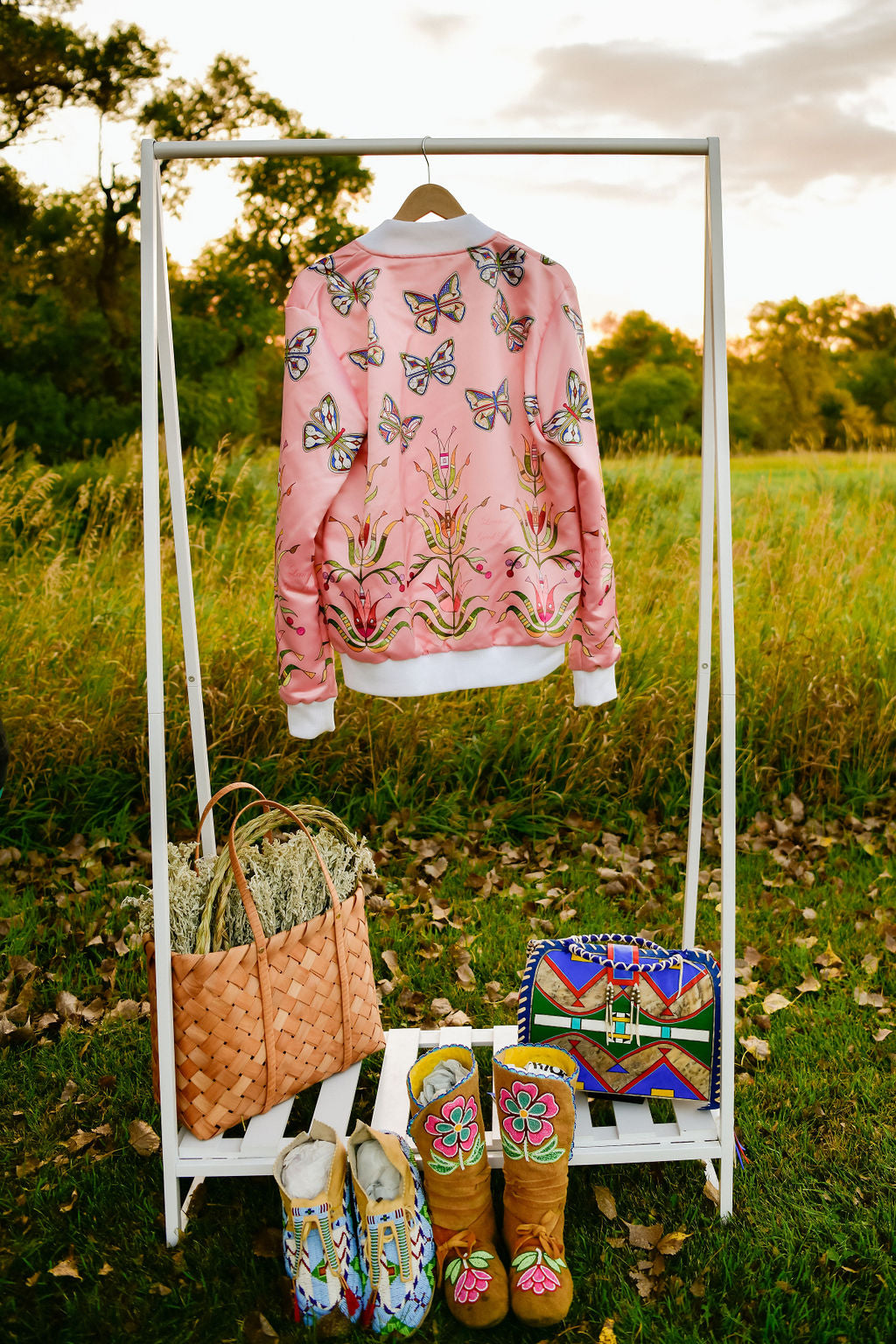 Butterfly Floral Bomber (Made to Order)