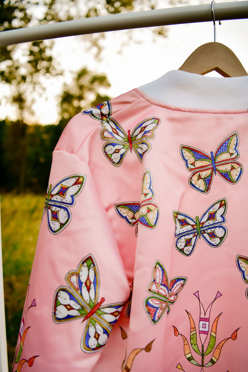 Butterfly Floral Bomber (Made to Order)