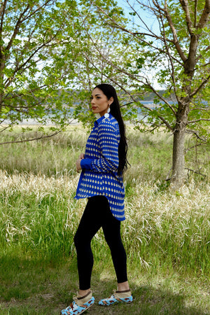 Cowrie Chiffon Button Blouse