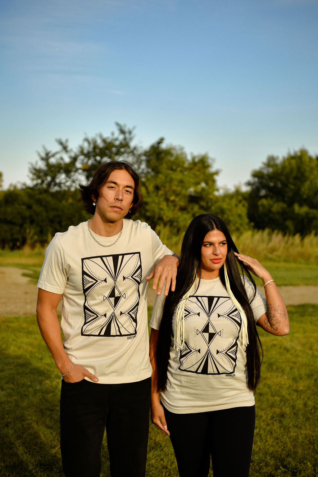 Parfleche Lines Cotton Tee