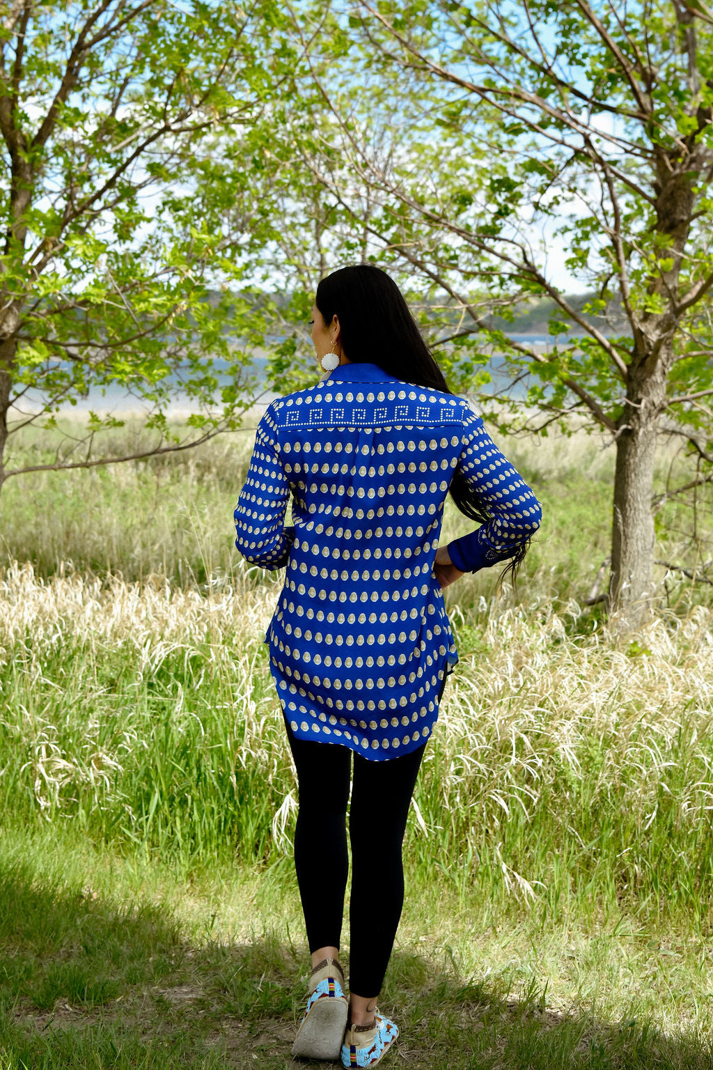 Cowrie Chiffon Button Blouse