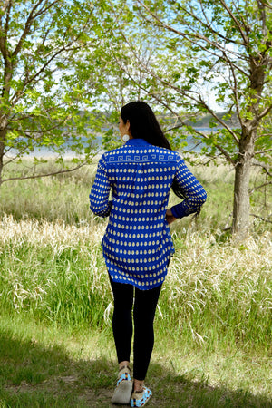 Cowrie Chiffon Button Blouse