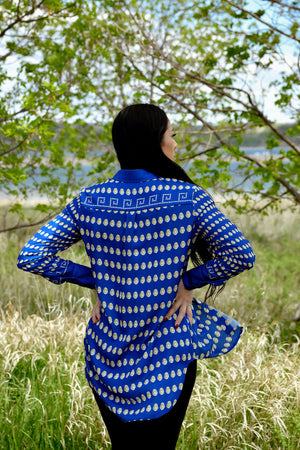Cowrie Chiffon Button Blouse