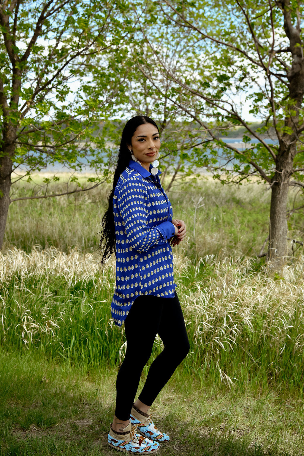 Cowrie Chiffon Button Blouse