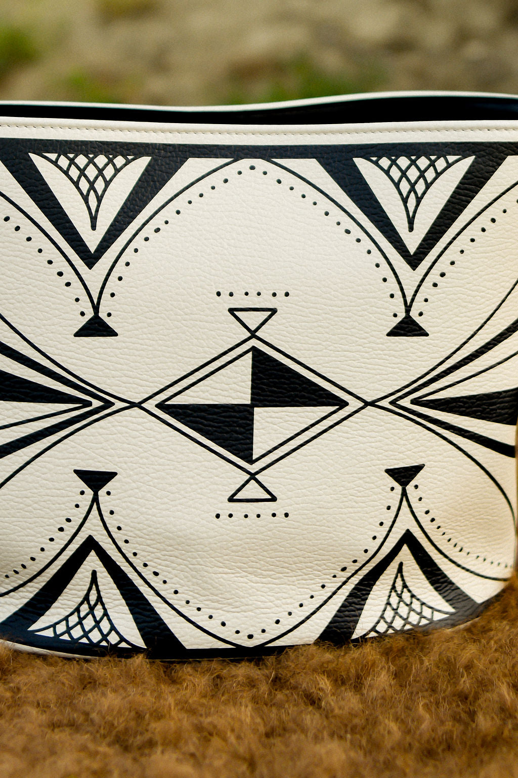 Parfleche Lines Leather Crossbody (Made to Order)