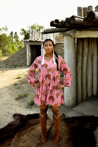 Bison Tiered Dress