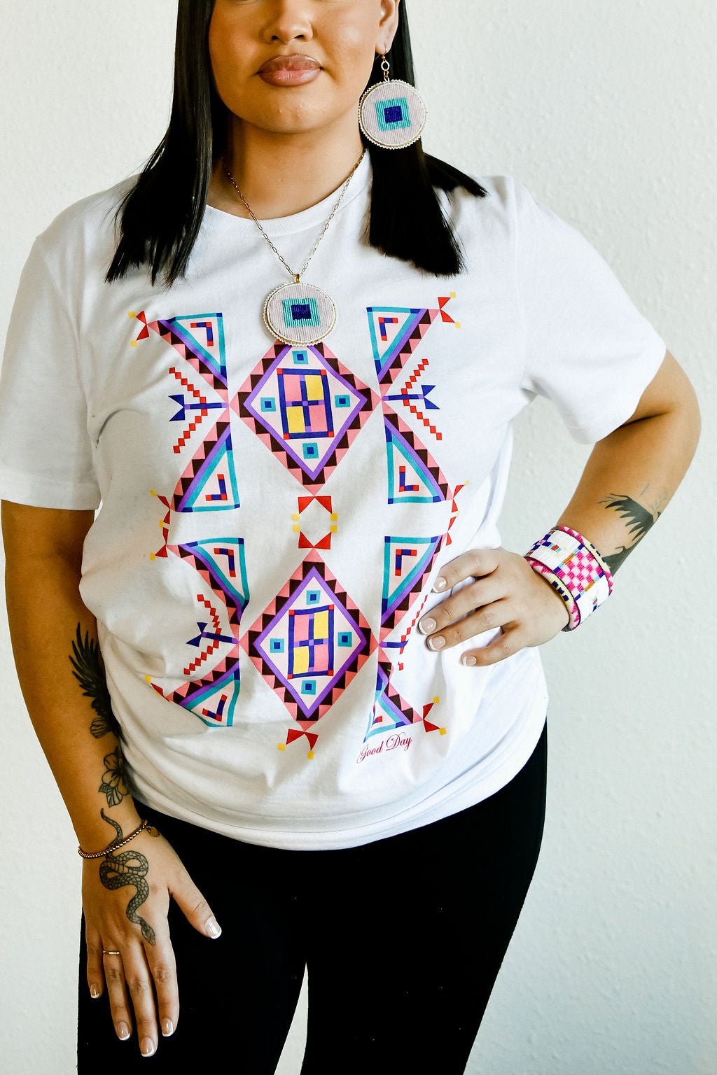 Geometric Tee - White