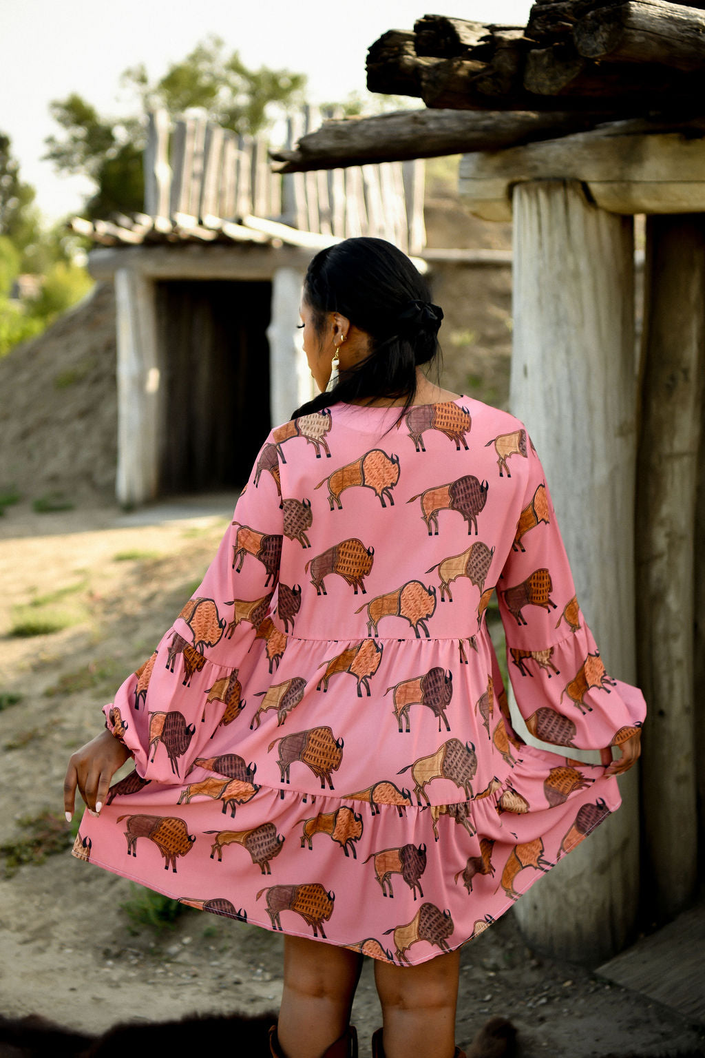Bison Tiered Dress
