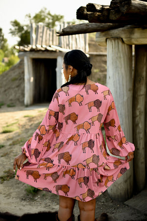 Bison Tiered Dress