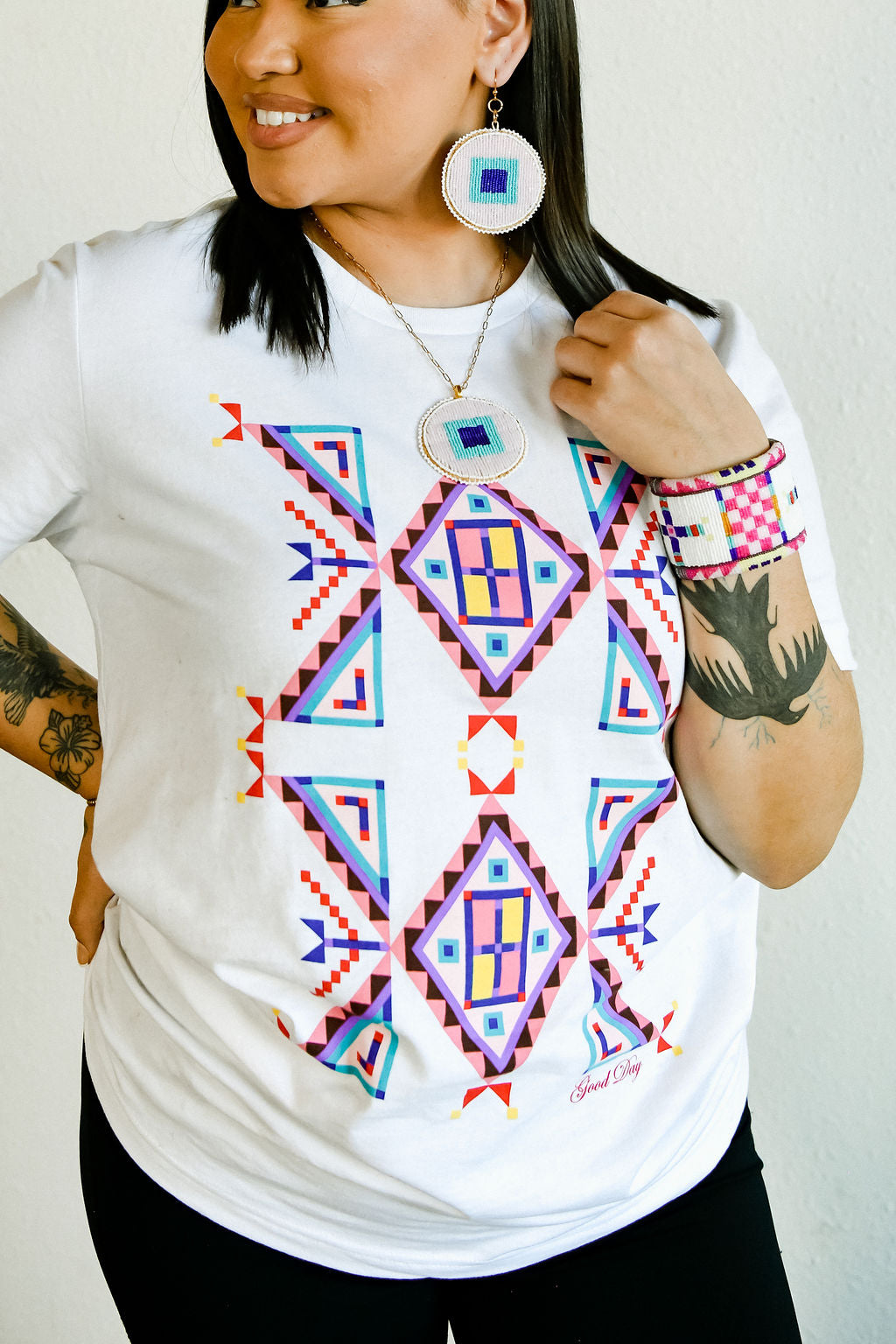 Geometric Tee - White