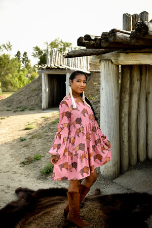 Bison Tiered Dress
