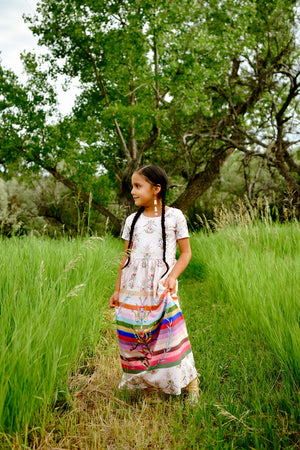 Floral Ribbons Maxi Dress - YOUTH