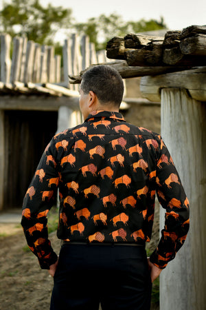 Ledger Bison Cotton Button Up