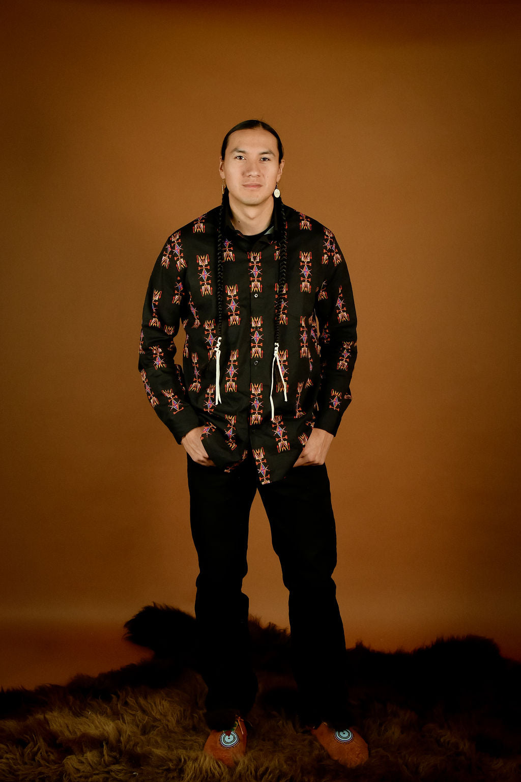 All Geometric Button Up